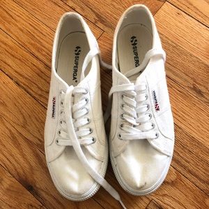 White Platform Superga Sneakers